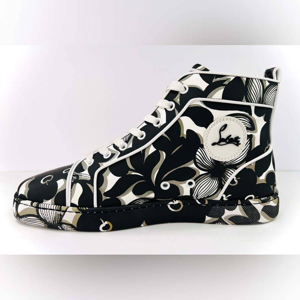 CHRISTIAN LOUBOUTIN Louis Orlato Flat Petunia High Top Sneakers EU 44 - US 11 - Picture 9 of 12